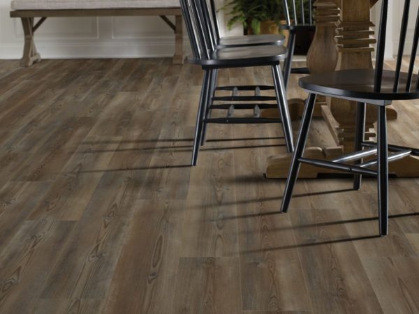 Shaw Floors Paragon 7" Plus Room Scene With Ripped Pine Floor Sample On It