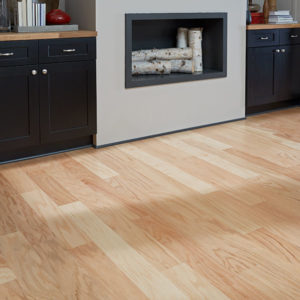 Impressions Flooring Blue Ridge Room Scene With Blue Ridge Red Oak Natural Floor Sample On It