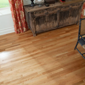 Impressions Flooring Hampton Room Scene With Hampton White Oak Natural Floor Sample On It