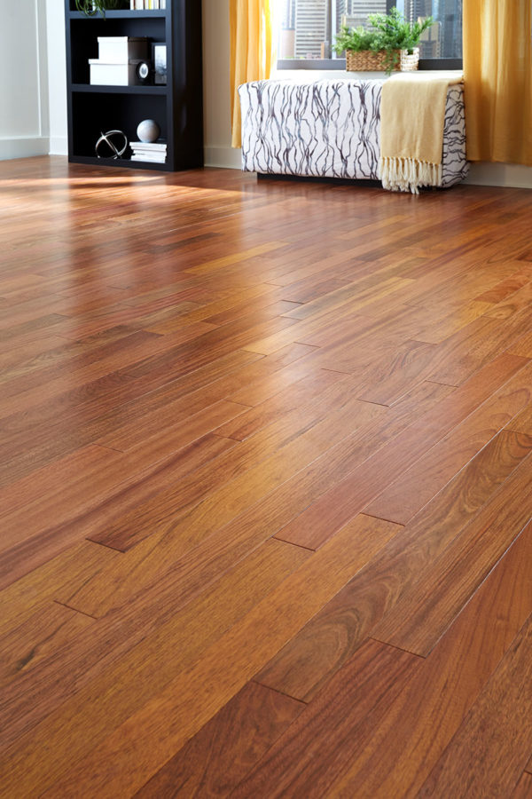Impressions Flooring Newport  Room Scene With Newport Brazilian Cherry Floor Sample On It