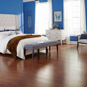 Impressions Flooring Piedmont Room Scene With Piedmont Cherry Oak Floor Sample On It
